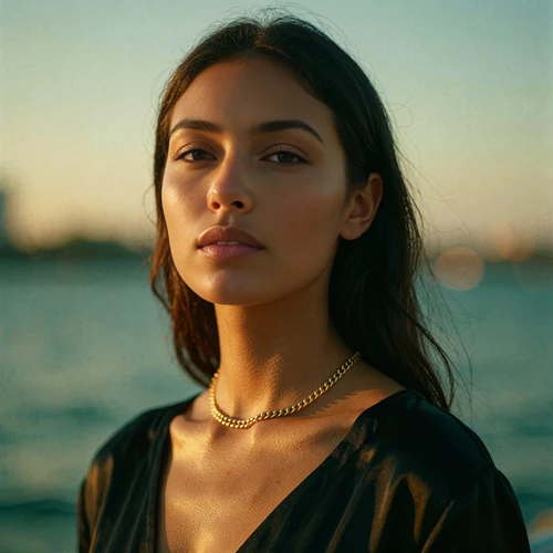 Close portrait of a young woman with dark hair, illustrative Tampa member avatar